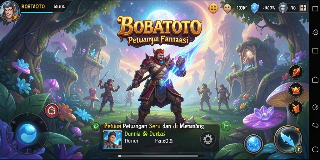 Screenshot gameplay BOBATOTO yang menampilkan dunia petualangan yang menakjubkan.
