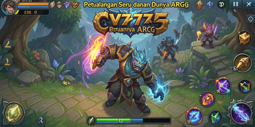 Tampilan seru pertarungan gameplay CV777 dalam dunia ARPG yang mendebarkan.