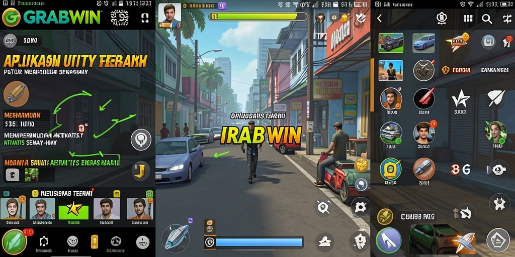 Screenshot tampilan utama GRABWIN dengan fitur pengingat tugas yang jelas.