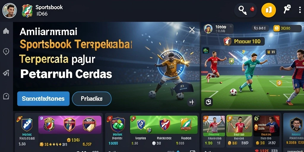 Tampilan menarik dari gameplay aplikasi Sportsbook ID66.