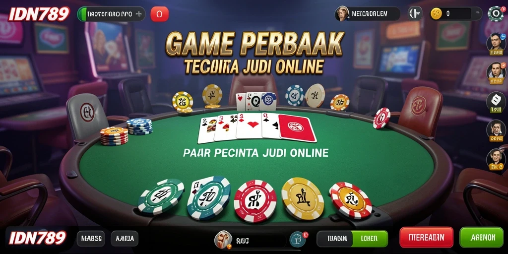 Tampilan gameplay menarik dari aplikasi poker IDN789.