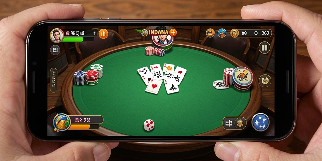 Tampilan gameplay seru dalam permainan QiuQiu INDAAA.