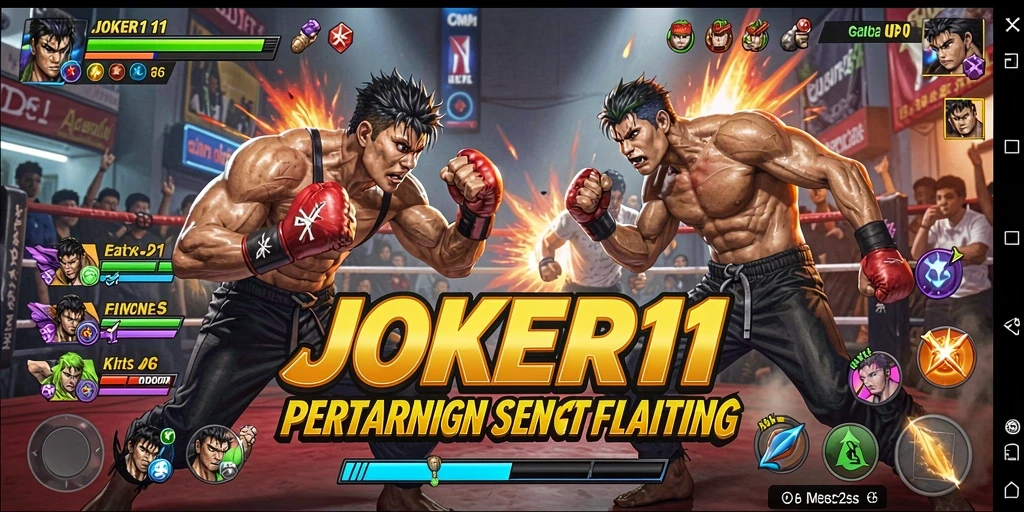 Tampilan menegangkan dari pertarungan di JOKER11 dengan karakter berbeda.