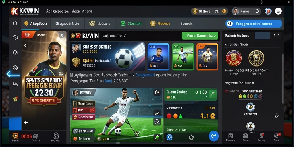 Tampilan gameplay Sportsbook di aplikasi KKWIN yang menarik.