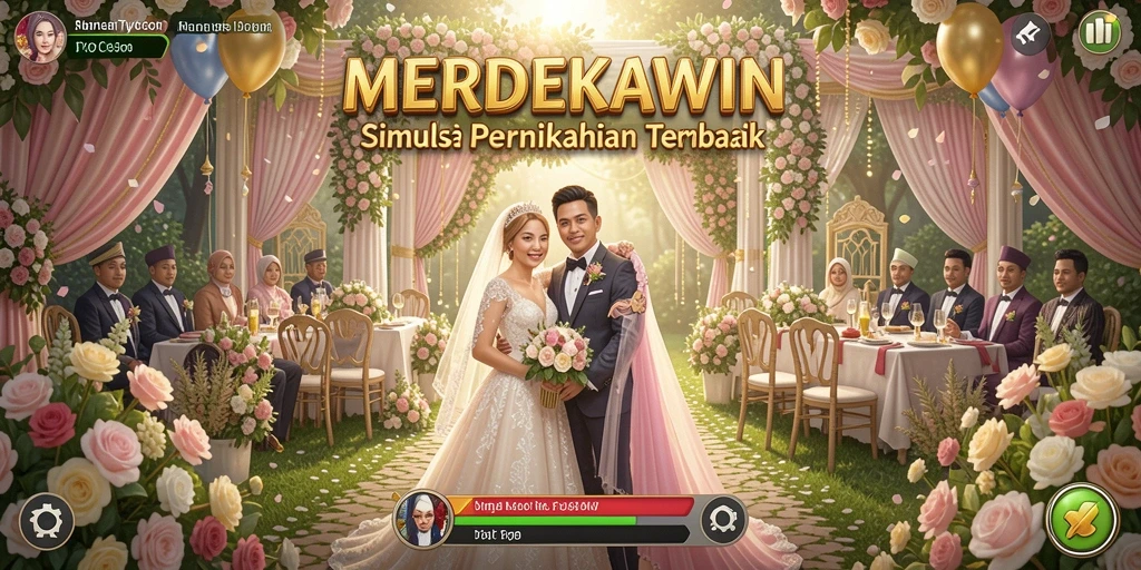 Tampilan gameplay MERDEKAWIN yang menarik dan penuh warna.