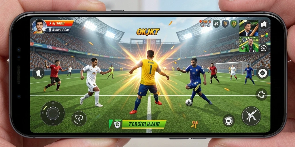 Tampilan gameplay seru di OKJKT dengan berbagai olahraga.