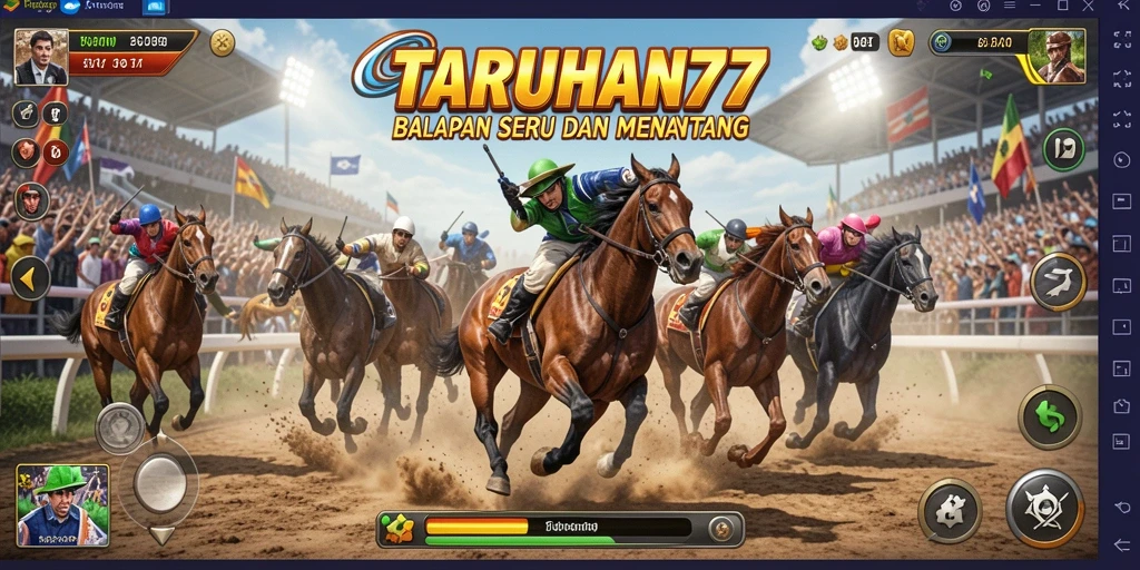 Gameplay Racing seru dan mendebarkan di TARUHAN77.