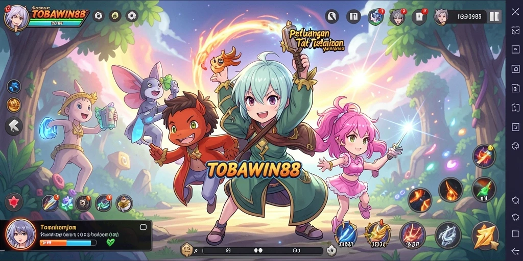 Screenshot gameplay menakjubkan dari TOBAWIN88 penuh aksi.