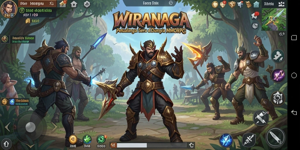Gambar gameplay mendebarkan dalam dunia WIRANAGA.